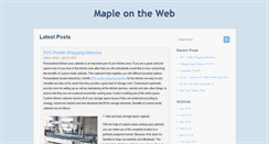 Desktop Screenshot of mapleontheweb.com